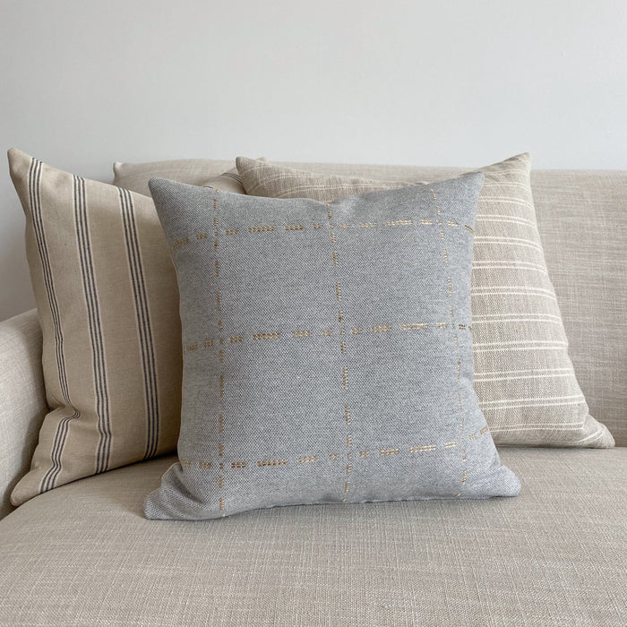 Pick Stitch | Light Blue Pillow Cover