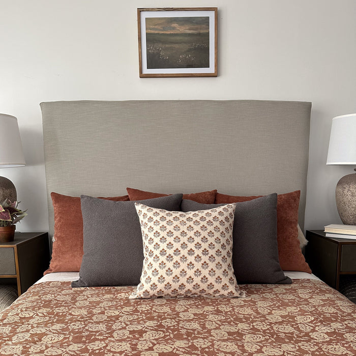 Washed Rust Velveteen Pillow Cover