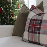 Red Plaid Christmas Pillow Cover