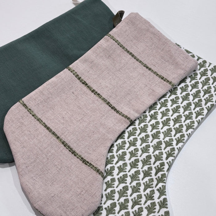 Boho Stocking Greens Set Of Three