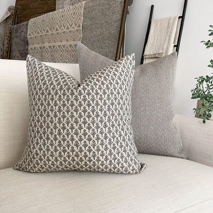 Leaf | Charcoal Pillow Cover