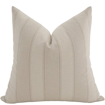 French Linen Stripe Pillow Cover