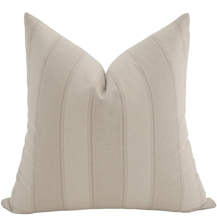 French Linen Stripe Pillow Cover