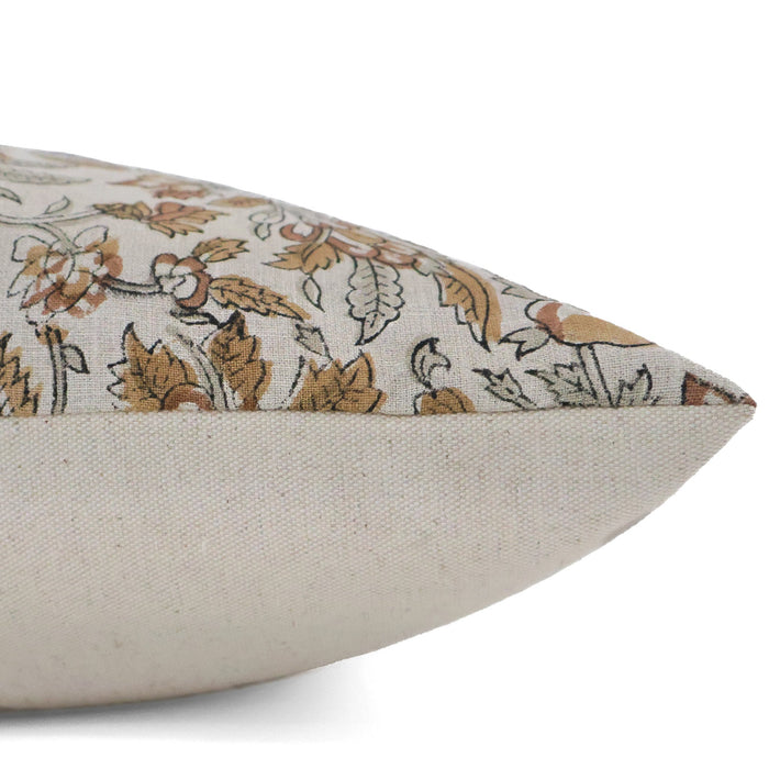 Fall Bloom | Sage Block Print Pillow Cover