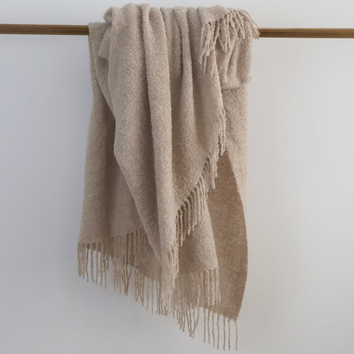 Boucle Alpaca Throw Blanket