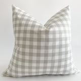 Check French Gray Pillow Cover