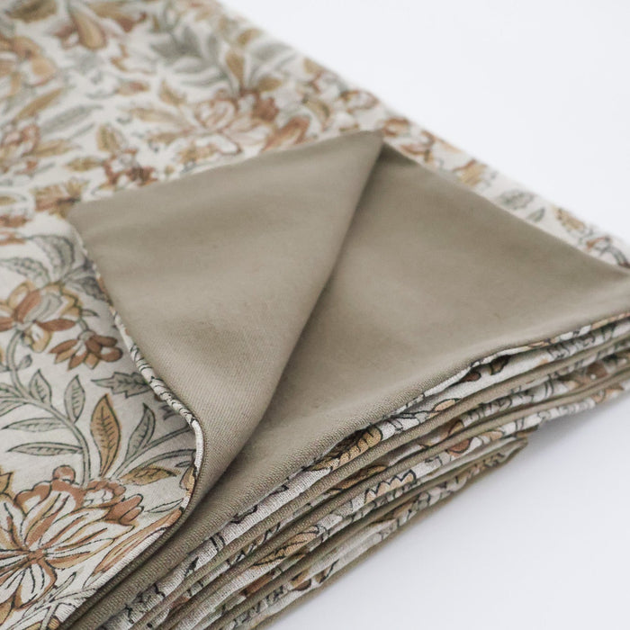 Fall Bloom | Sage Block Print Table Runner (Two Sided Design)