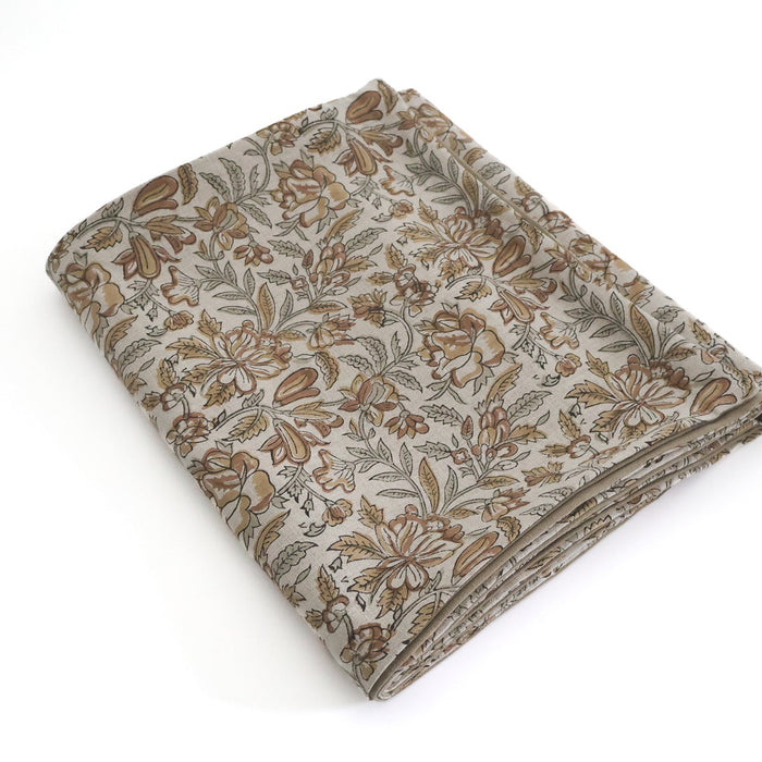Fall Bloom | Sage Block Print Table Runner (Two Sided Design)