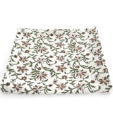 Amaryllis | White Block Print Table Runner