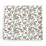 Amaryllis | White Block Print Table Runner