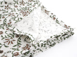 Amaryllis | White Block Print Table Runner