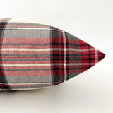 Red Plaid Christmas Pillow Cover