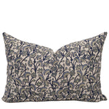 Indigo Meadow Block Print Pillow Cover