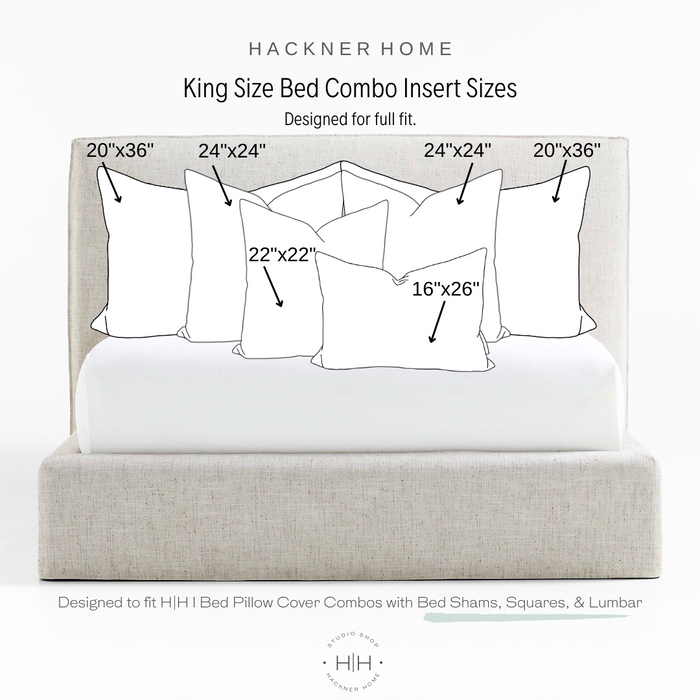 Bed Pillow Insert Combo Shams, Squares & Lumbar