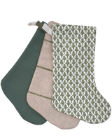 Boho Stocking Greens Set Of Three