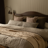 Warm Checkered Block Print Pillow Cover