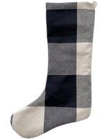 Large Check Christmas Stocking | Small Minimal Design