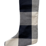 Large Check Christmas Stocking | Small Minimal Design