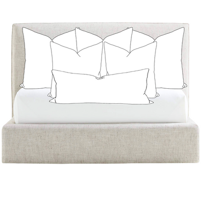 Bed Pillow Insert Combo for Long Lumbar