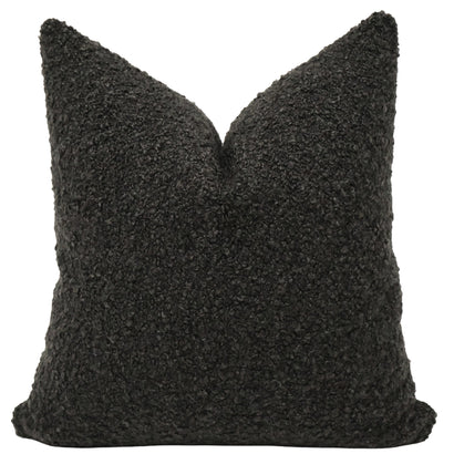 Noir Boucle Pillow Cover