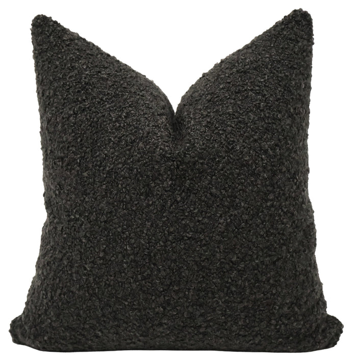 Noir Boucle Pillow Cover