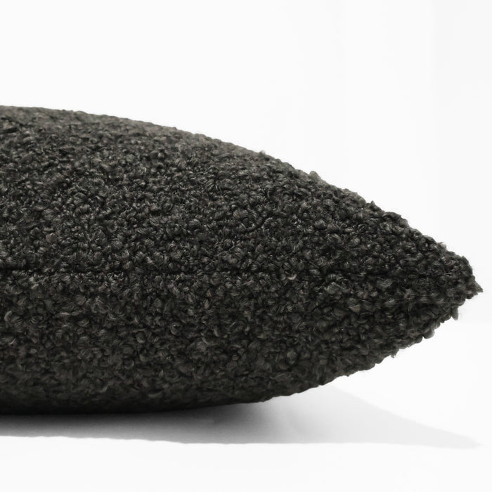 Noir Boucle Pillow Cover