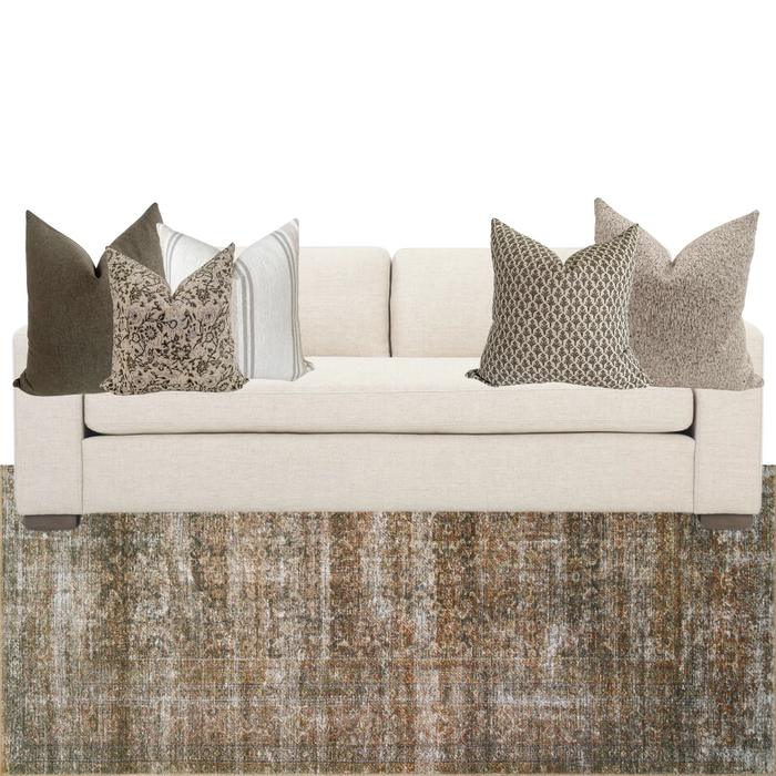 Sofa Pillow Combo 'Olive Harmony'