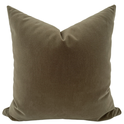 Olive Velvet Pillow Cover