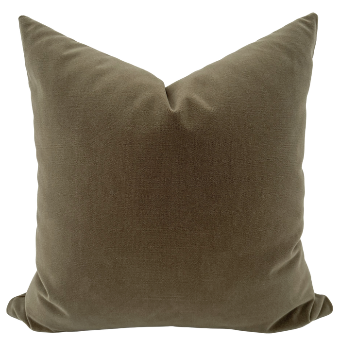 Olive Velvet Pillow Cover