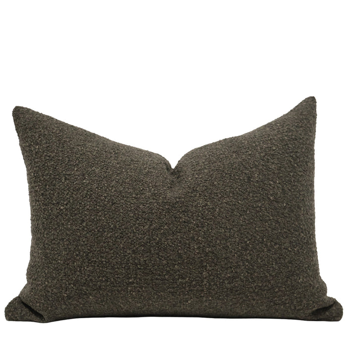 Olive Boucle Pillow Cover