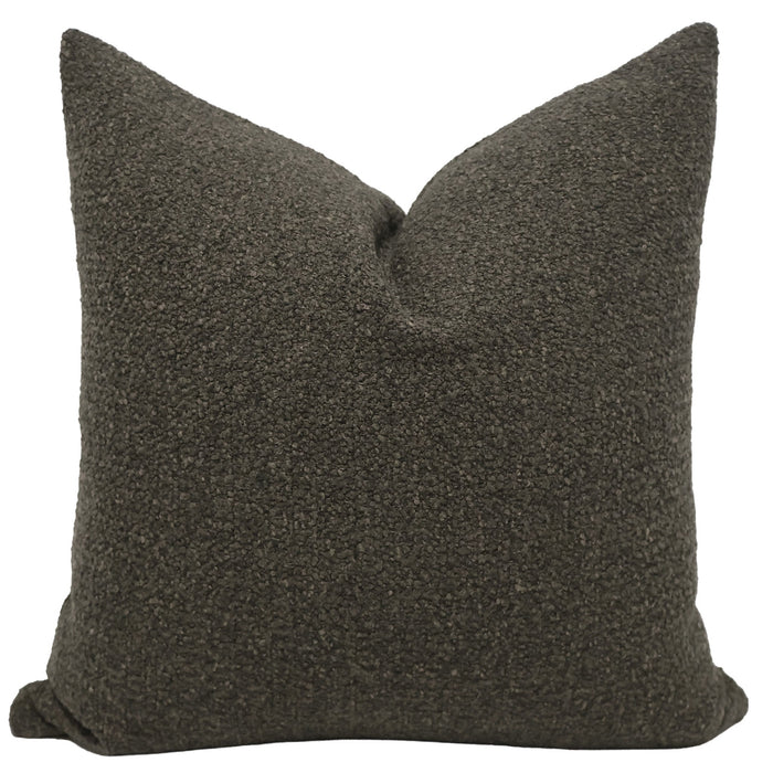 Olive Boucle Pillow Cover