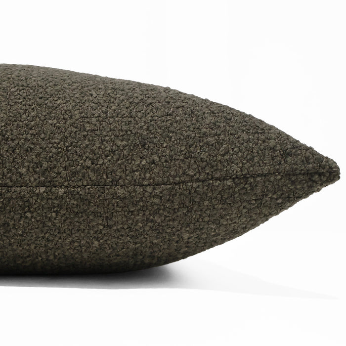 Olive Boucle Pillow Cover