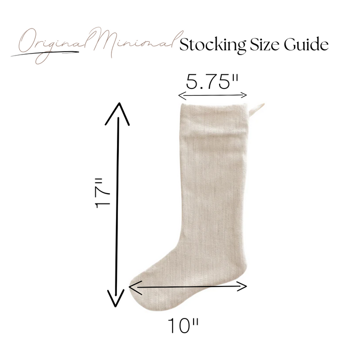 Weathered Stripe | Small Minimal Christmas Stocking