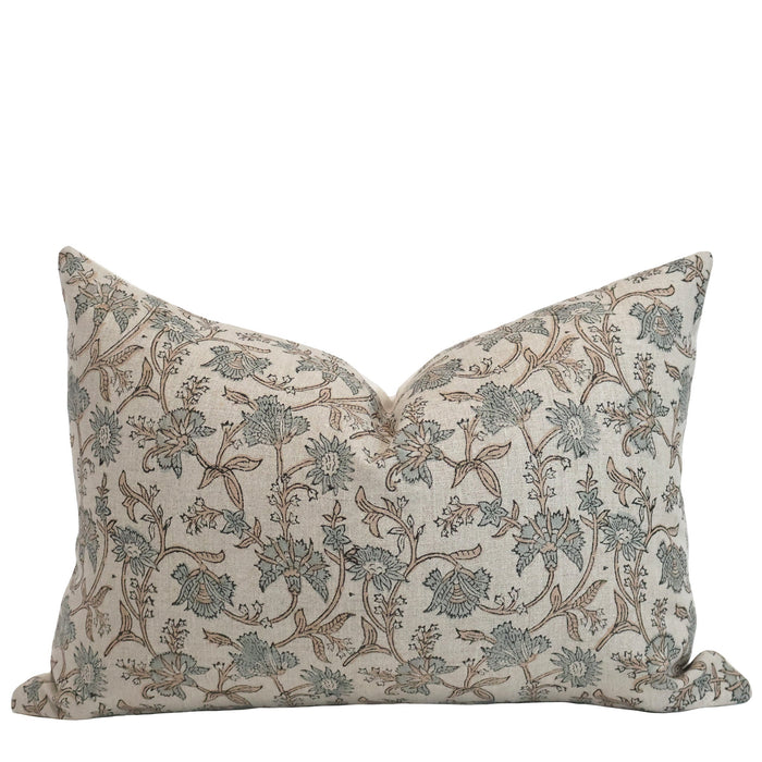 Passion Vine Block Print Pillow Cover