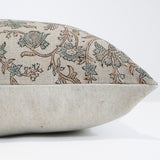 Passion Vine Block Print Pillow Cover