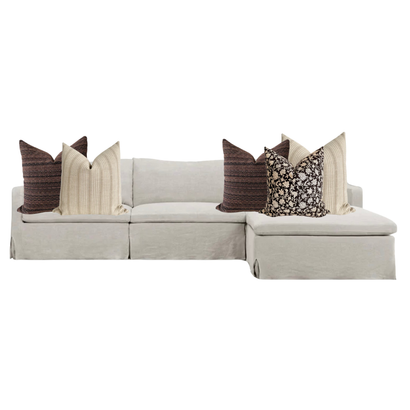 Sectional Chaise Sofa Pillow Combo | 'Patricia'