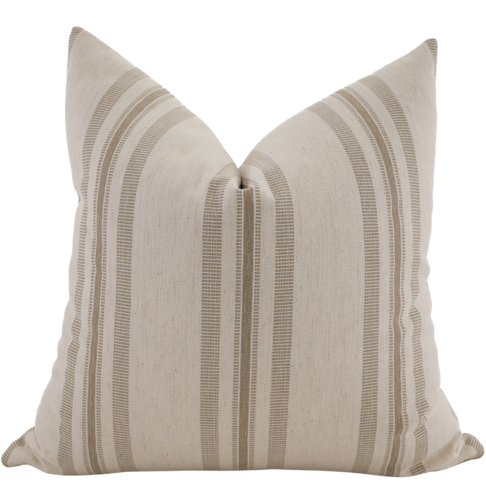 Perennial Stripe | Brown Pillow Cover