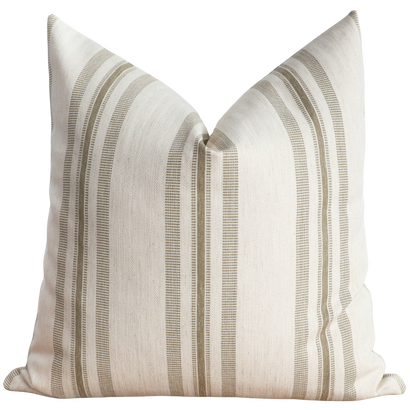 Perennial Stripe | Olive Pillow Cover