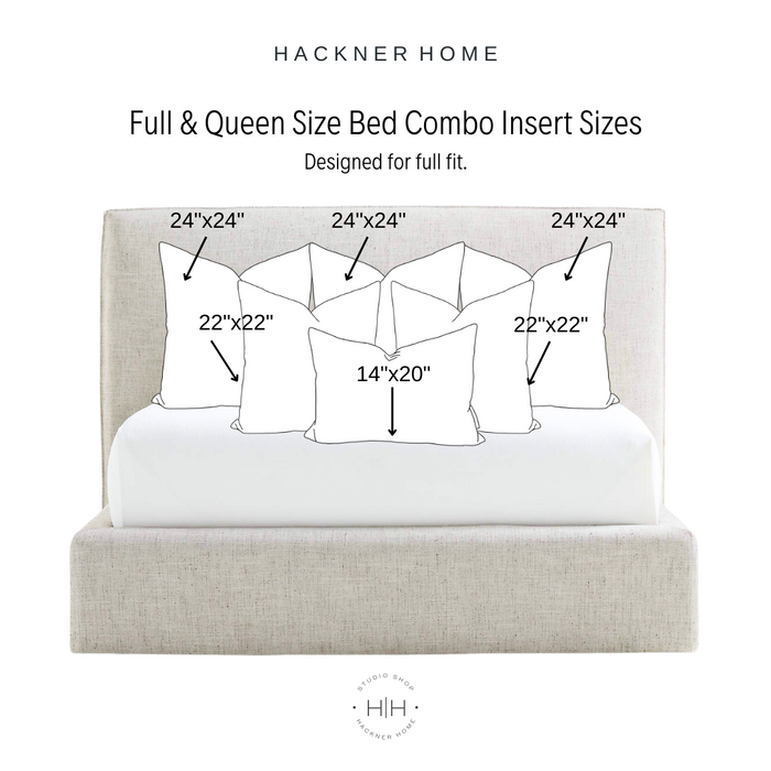 Bed Pillow Insert Combo for 14x20 Center