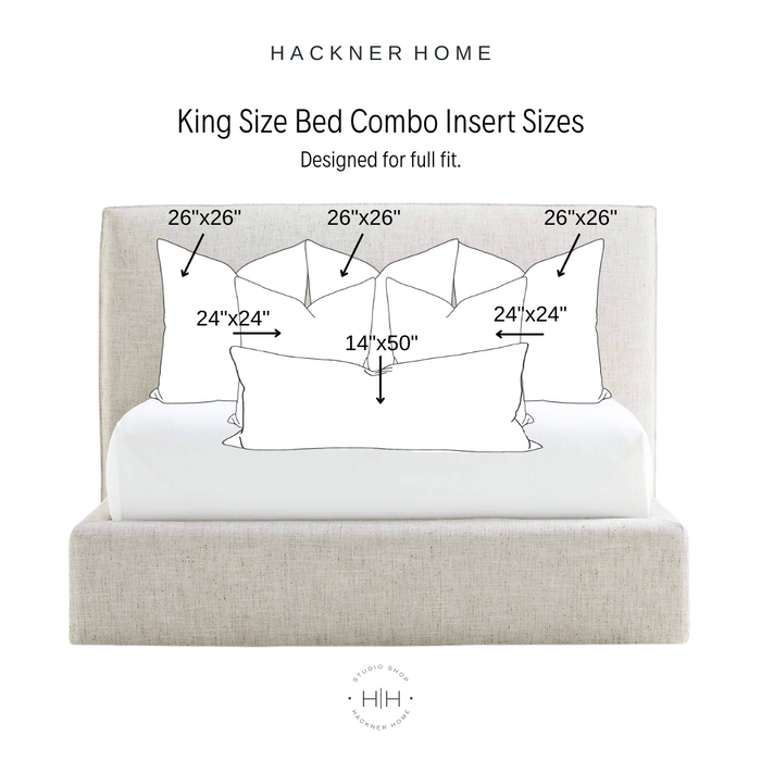 Bed Pillow Insert Combo for Long Lumbar