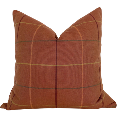 Pumpkin Spice Plaid Pillow Cover