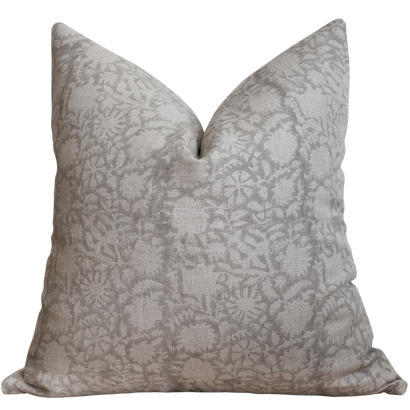 Quiet Meadow Block Print Pillow Cover
