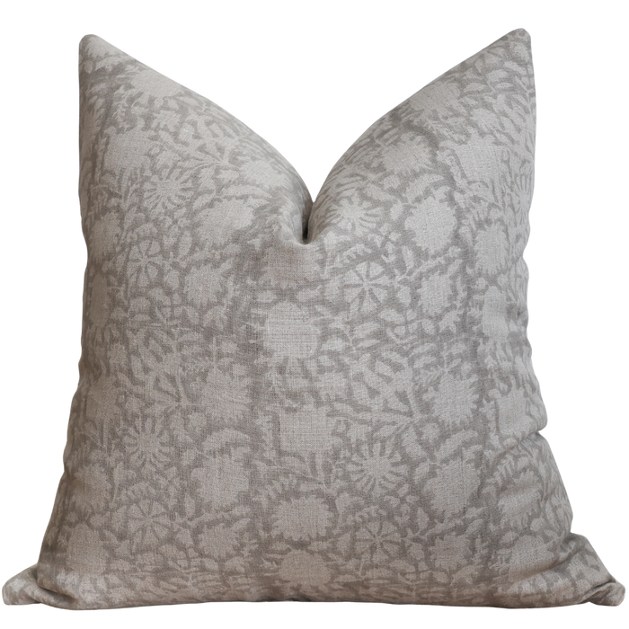 Quiet Meadow Block Print Pillow Cover