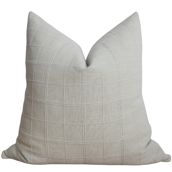 Sable Check Pillow Cover