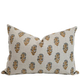 Saffron Garden Block Print Pillow Cover