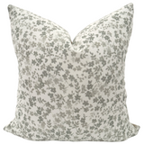 Sage Flower Block Print Pillow Cover