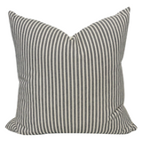 Vintage Ticking | Black Pillow Cover