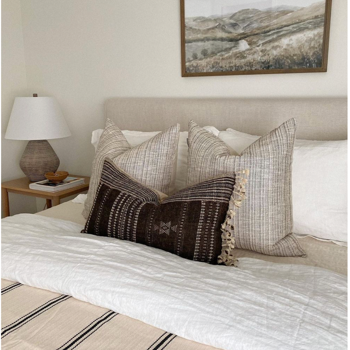Textured Linen | Brown Pillow Cover