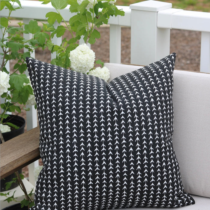 Vines Black Indoor\Outdoor Pillow Cover