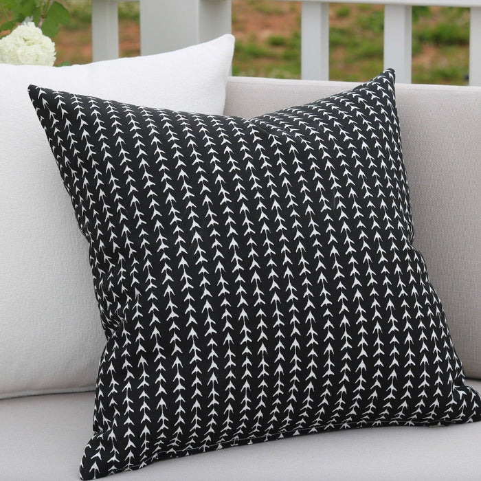 Vines Black Indoor\Outdoor Pillow Cover